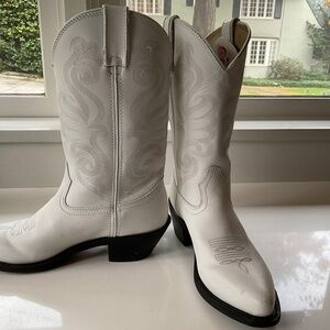 Durango white leather boots